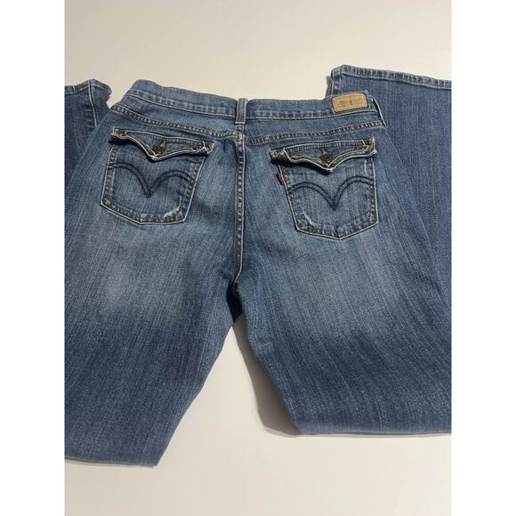 Levi's 515 Boot Cut Jeans Women's Blue Denim Mid Rise Stretch - Picture 7 of 8